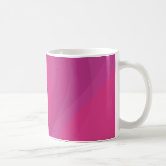 Mug rose, moderne, cool, tendance illustration ondulée (Droite)