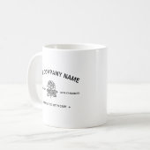 Mug Rose moderne | Entreprise Noir Blanc Personnalisab (Devant gauche)