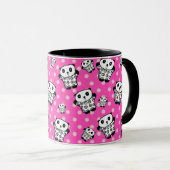 Mug Rose moderne fille Kawaii mignonne Panda Ours Polk (Devant droit)