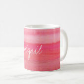 Mug Rose moderne personnalisé de rose de fille (Devant droit)