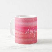Mug Rose moderne personnalisé de rose de fille (Devant gauche)