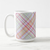 Mug Rose 'n vert Plaid géométrique (Gauche)