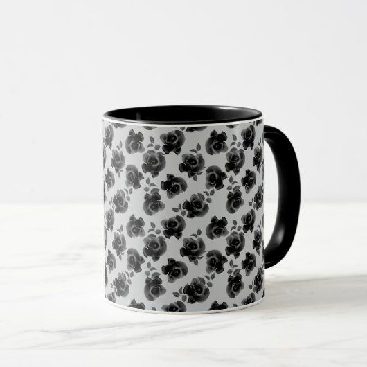 Mug Rose noir (Devant droit)