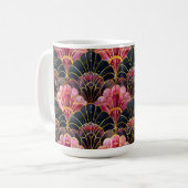 MUG ROSE NOIR OR ART DÉCO MOTIFS (Devant gauche)