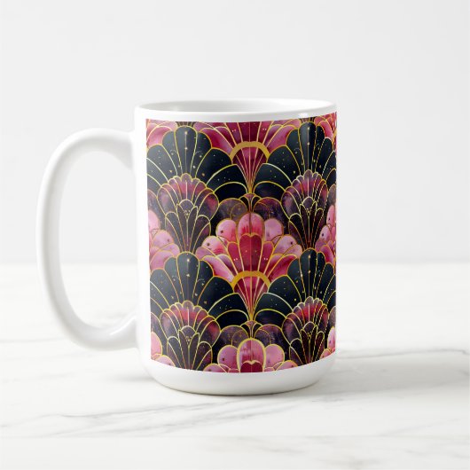MUG ROSE NOIR OR ART DÉCO MOTIFS (Gauche)