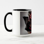 Mug Rose noir orné (Gauche)