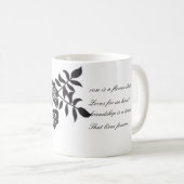 Mug Rose noir pour bestie (Devant droit)