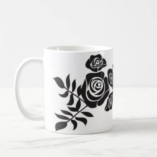 Mug Rose noir pour bestie (Gauche)