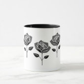Mug Rose noire minimaliste élégante. (Centre)