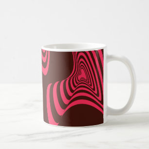 Mug Rose, optique, tendance, forme géométrique abstrai