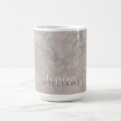 Mug Rose or et gris Elegant  en marbre Motif (Centre)