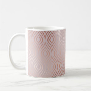 Mug Rose or géométrique motif transparent