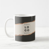 Mug Rose or noir élégant moderne girly prix QR code (Gauche)