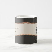 Mug Rose or noir élégant moderne girly prix QR code (Centre)
