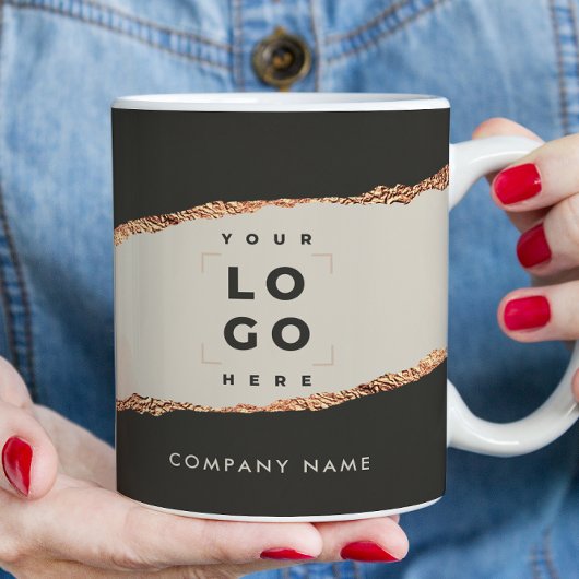 Mug Rose or noir élégant moderne prix girly