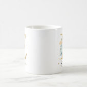 Mug Rose or Pastel Floral Aquarelle Monogramme E (Centre)