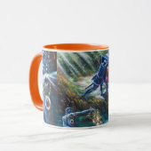 Mug ROSE OUBLIÉ combattant les chevaliers, l'argent et (Devant gauche)