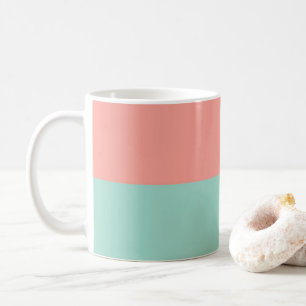 Mug Rose Pâle  Abricot Ambre Yucca et Arbor Vert Horiz