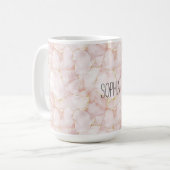 Mug Rose Pâle Doré Pétales De Fleur Rose (Devant gauche)