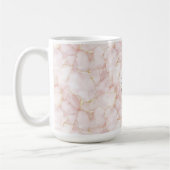 Mug Rose Pâle Doré Pétales De Fleur Rose (Gauche)