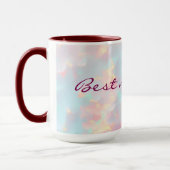 Mug Rose Pâle Menthe Douce Or Luxe Collection Moderne (Gauche)
