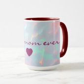 Mug Rose Pâle Menthe Douce Or Luxe Collection Moderne (Devant droit)