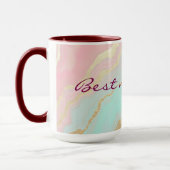 Mug Rose Pâle Menthe Or Luxe Collection Populaire (Gauche)