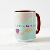 Mug Rose Pâle Menthe Or Luxe Collection Populaire (Devant droit)