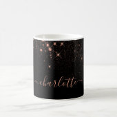 Mug Rose Parties scintillant Or Élégant Script glamour (Centre)