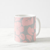 Mug Rose pastel et floral gris (Devant droit)