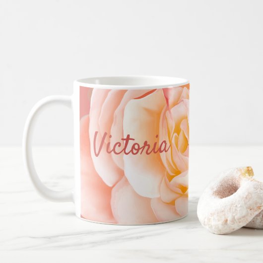 Mug Rose personnalisé (Avec donut)