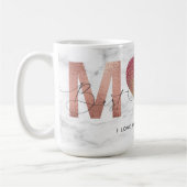 Mug Rose personnalisé Gold Best Mom Citer la fête des  (Gauche)