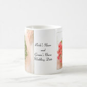 Mug Rose Personnalisé Modèle de pâte à café (Centre)