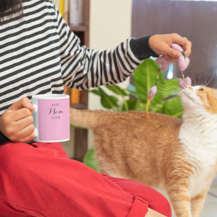 Mug rose personnalisé - Nom ou texte personnalisé