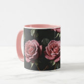 Mug Rose photo rose réaliste (Devant gauche)