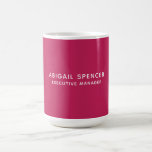 Mug Rose professionnel moderne classique rouge<br><div class="desc">Pour gagner la confiance dans le monde des affaires, vous avez besoin d'un modèle bien conçu qui vous représentera vraiment. Ce design simple, moderne et minimaliste vous aidera beaucoup.</div>