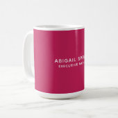 Mug Rose professionnel moderne classique rouge (Devant gauche)