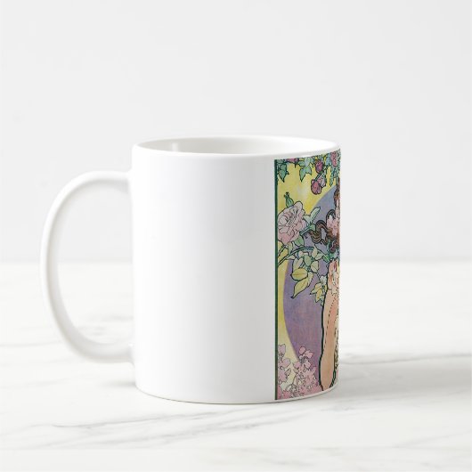 Mug Rose (quatre fleurs), Alphonse Mucha (Gauche)