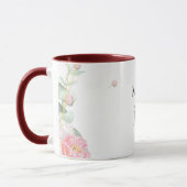 Mug Rose romantique Mariage géométrique (Gauche)