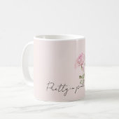 Mug Rose rose à la main (Devant gauche)