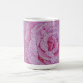 Mug Rose rose avec gouttes de pluie  (Centre)