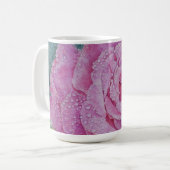 Mug Rose rose avec gouttes de pluie  (Devant gauche)