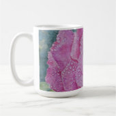Mug Rose rose avec gouttes de pluie  (Gauche)