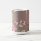 Mug Rose rose avec typographie (Centre)