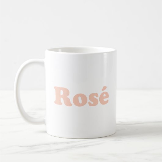 Mug rose "Rose" blanc clair (Gauche)