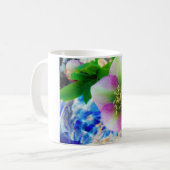 Mug Rose rose carême bleu boule de verre (Devant gauche)