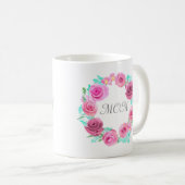 Mug Rose rose Fleur couronne (Devant droit)