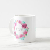 Mug Rose rose Fleur couronne (Devant gauche)
