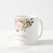 Mug Rose Rose Gold Womans 80e anniversaire fête cadeau (Devant droit)