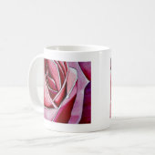 Mug Rose Rose macro fleurs aquarelle art abstrait (Devant gauche)